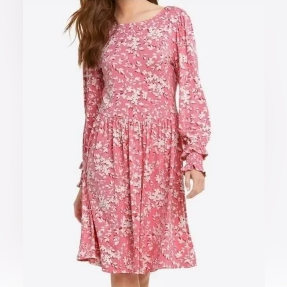SOLD Draper James Boatneck Kitty Dress Women's In Pink Floral